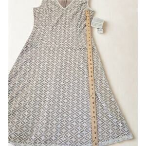 NWT Black Label Evan Picone White/Ivory Lace Fit & Flare Dress Women's 6